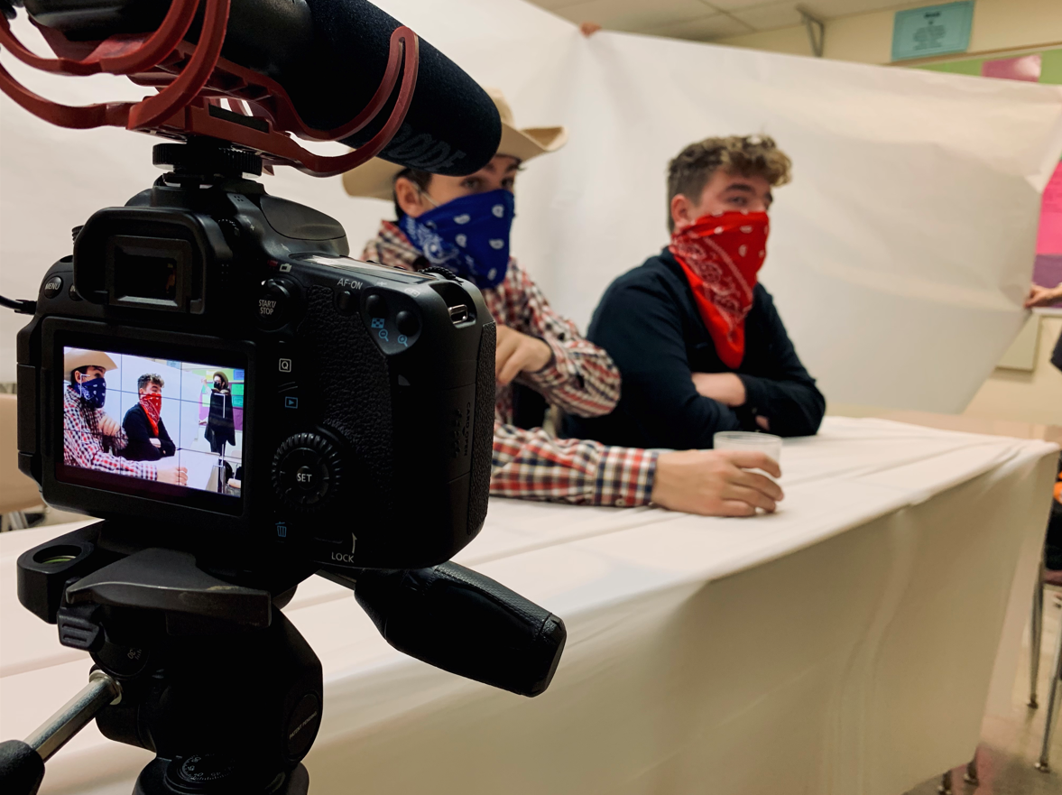Behind the scenes of the Racine Video Production Workshop's short film "The Wild Midwest"
